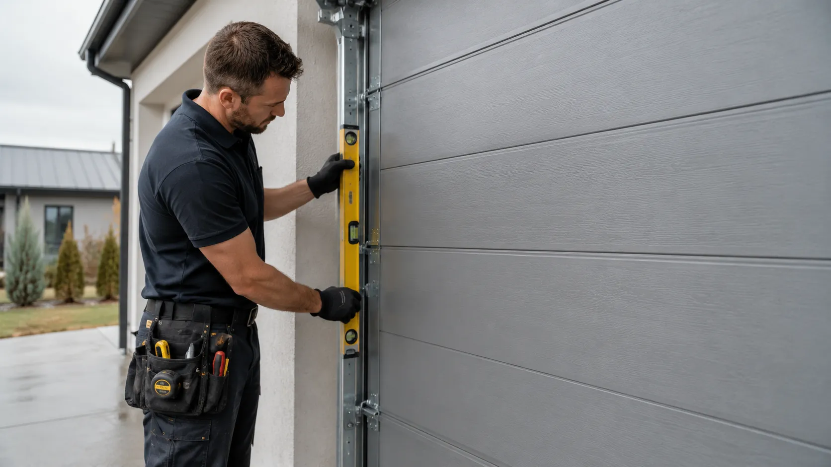 Roll-up steel garage door