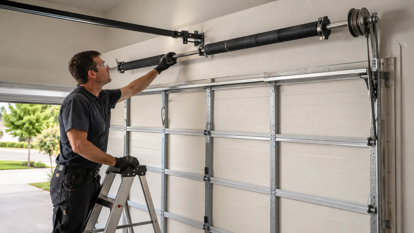 Roll-up steel garage door