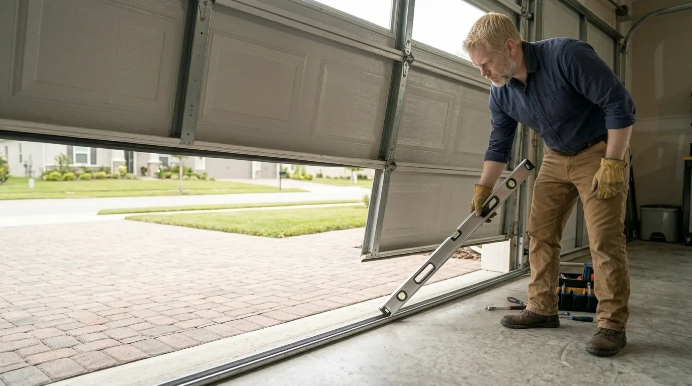 Modern flush garage door
